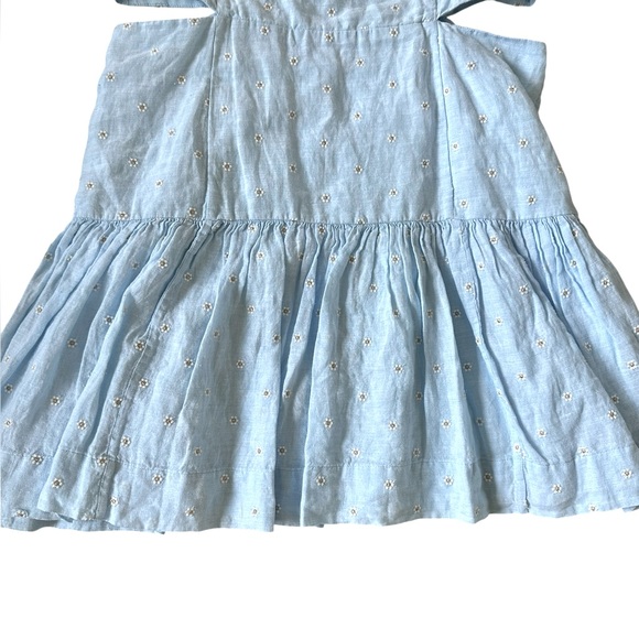 LILLY PULITZER “You Drive Me Daisy” blue Kylanne embroidered linen dress 14 NWT! - Picture 5 of 12